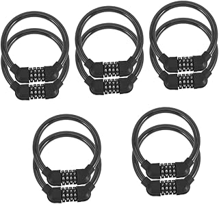 CLISPEED 10 Pcs Combination Lock Outdoor Reusable Cable Lock Sturdy Motorcycle Lock Convenient Motorcycle Lock Daily Use Cable Lock Wear-Resistant Cable Lock Professional Motorcycle Lock