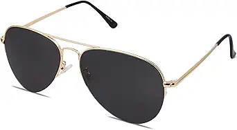 SOJOS Men's Women's Aviator Sunglasses, Classic Semi Metal Frame INSPIRATION SJ1106