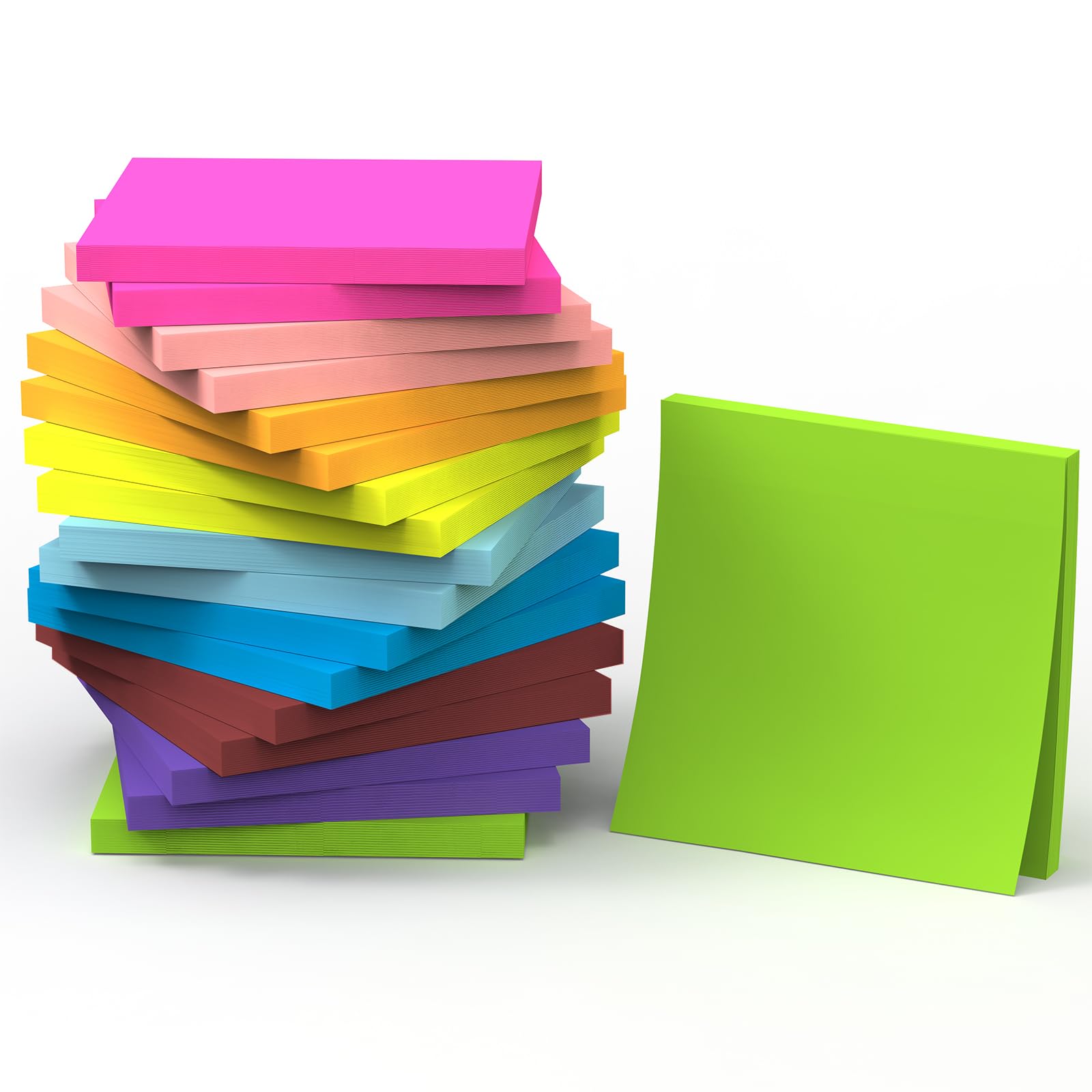 RITOLLO 18-Pad Sticky Notes, 1080 Sheets, 3 x 3 Inch
