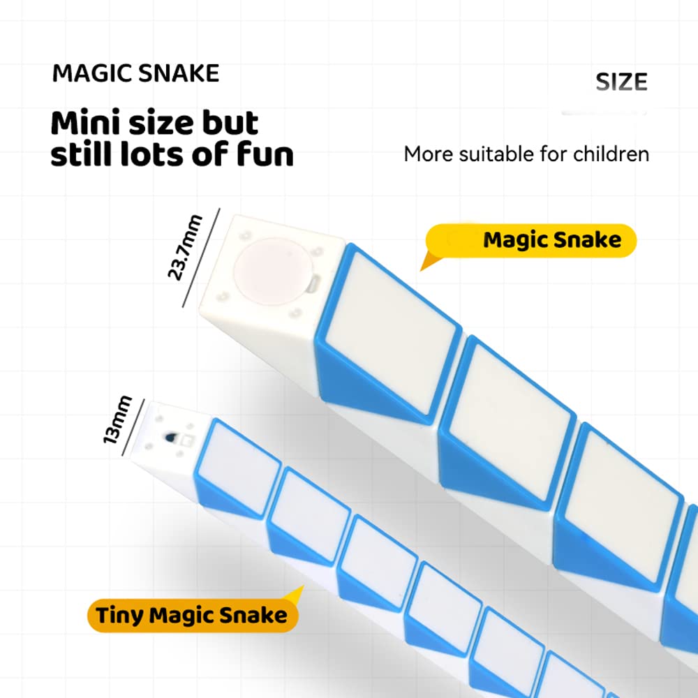 gadget compleanno bambini-25 pezzi Mini serpente magico 24 Blocchi-regalini fine festa compleanno-giocattolo rompicapo-Regalo per bambini piccoli, Magic Snakes per ragazzi e ragazze