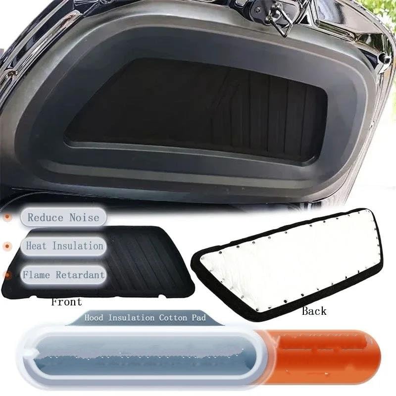Tapis d'isolation phonique capot Tesla Model Y double couche anti-poussière