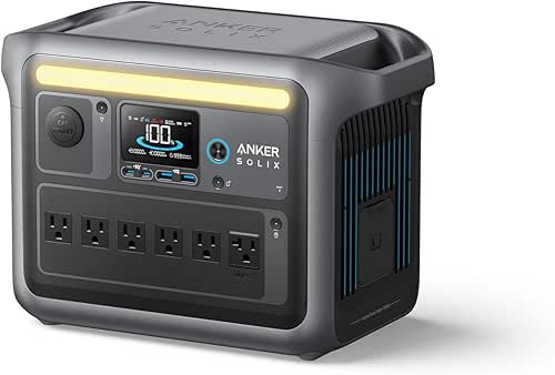 Anker SOLIX C1000 Portable Power Station, 1800W (Peak 2400W) Solar