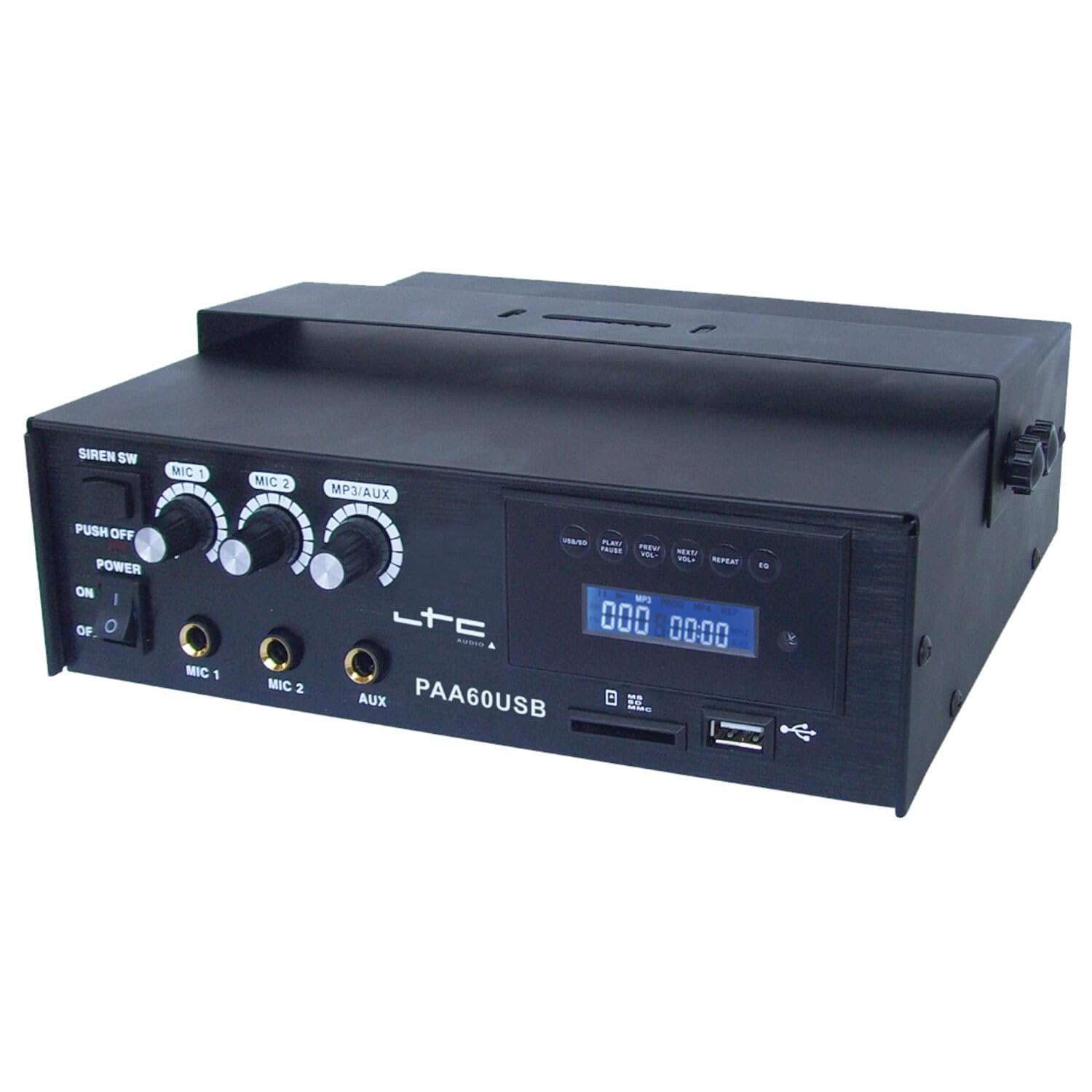 LTC - Mobiler LTC PA-Verstärker Endstufe USB-MP3 Mikrofon 12V / 220V Betrieb