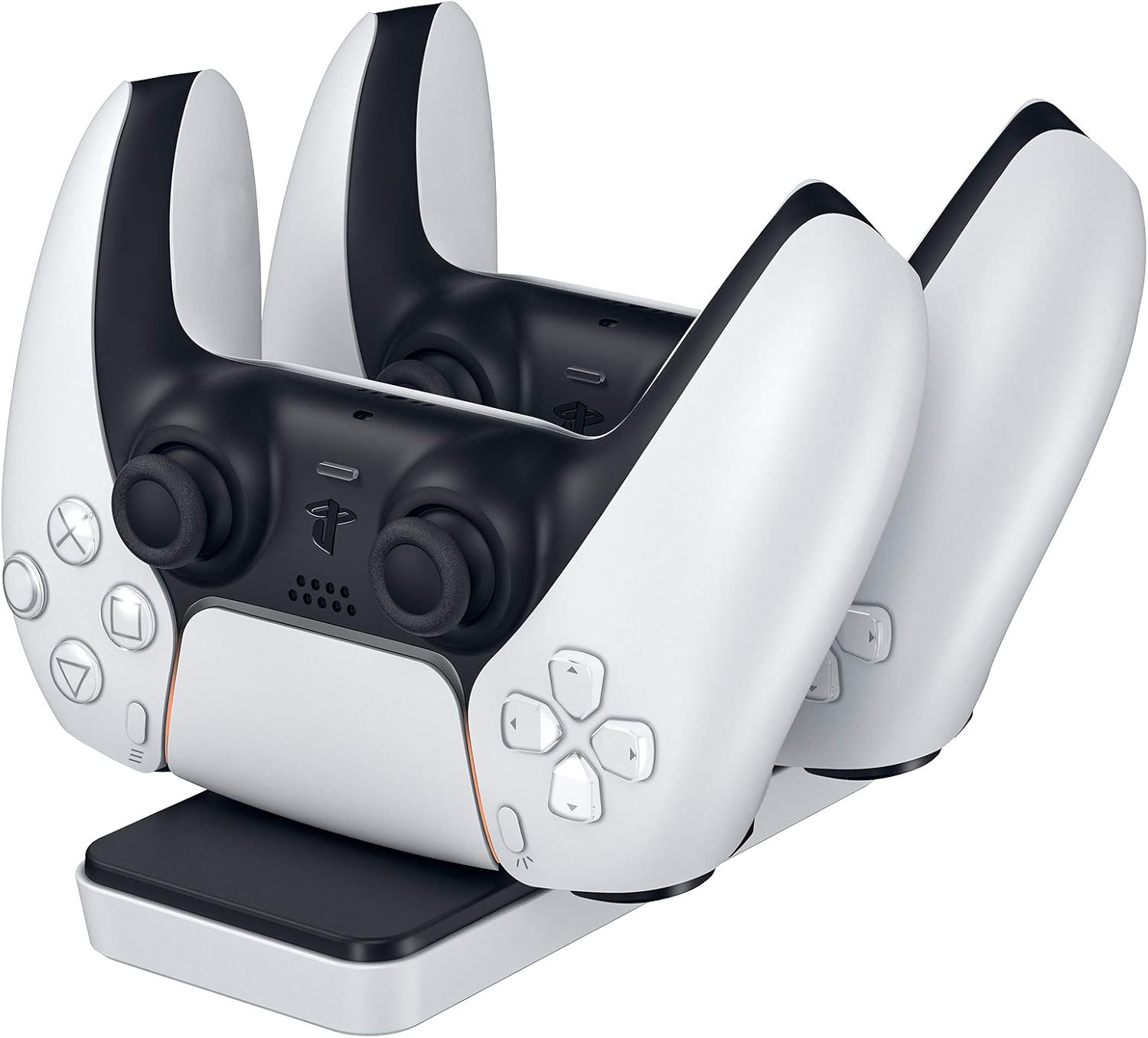 ECHTPower PlayStation 5 Controller Charger, Dual USB Charging Station for Sony Playstation 5, Slim and Portable, IC Protection, Fast Charging, Two Dualsense PS5 Controllers Charging Dock Stand Station