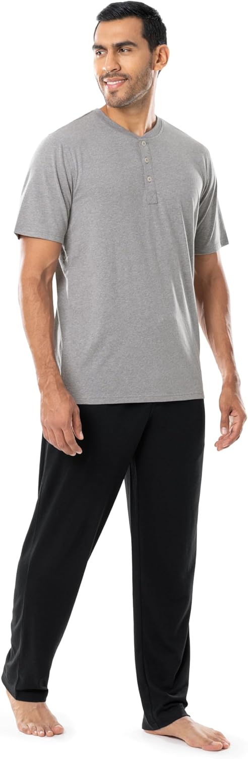 Fruit of the Loom mens 2-piece Jersey Knit Pajama Set - Image 6