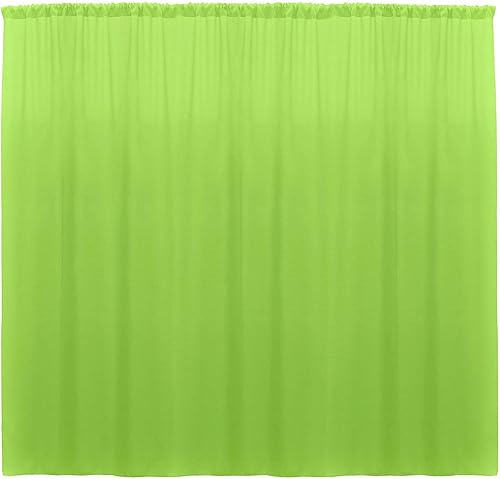 Miniatura 82 de New Creations Fabric & Foam Inc, 2 paneles de cortina de poliéster sin costuras de 5 pies de ancho, color negro, 2 paneles de 5 pies de ancho x 15