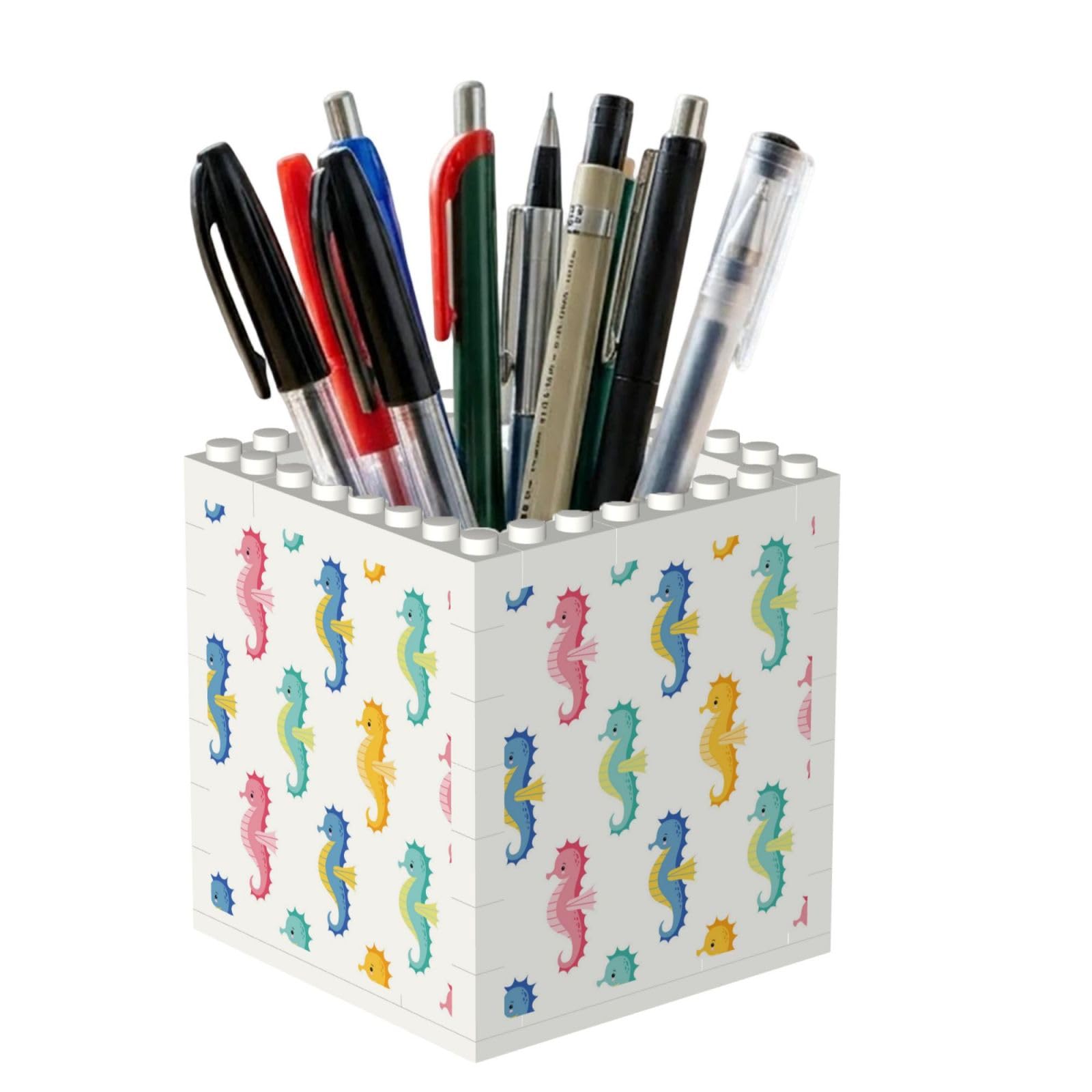 Poadnly Seahorse, Pen Pot Pencil Holder for Office Home School, Compact Desk Organiser for Office Stationery