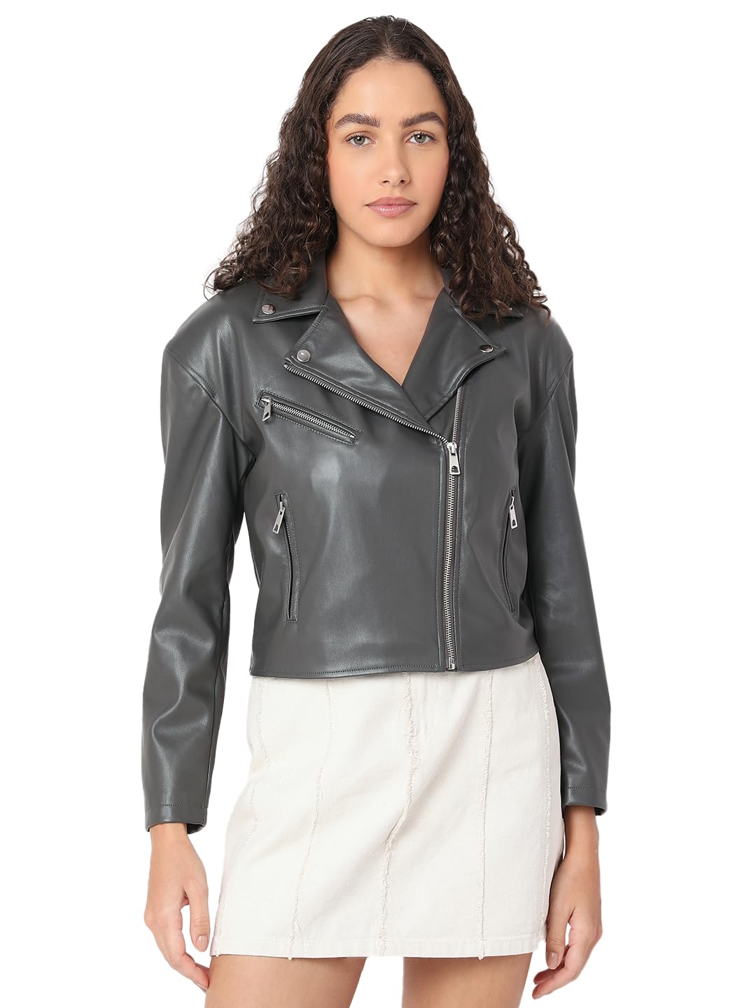 vero moda Polyester Women's Standard Length A-Line Coat-picture-22