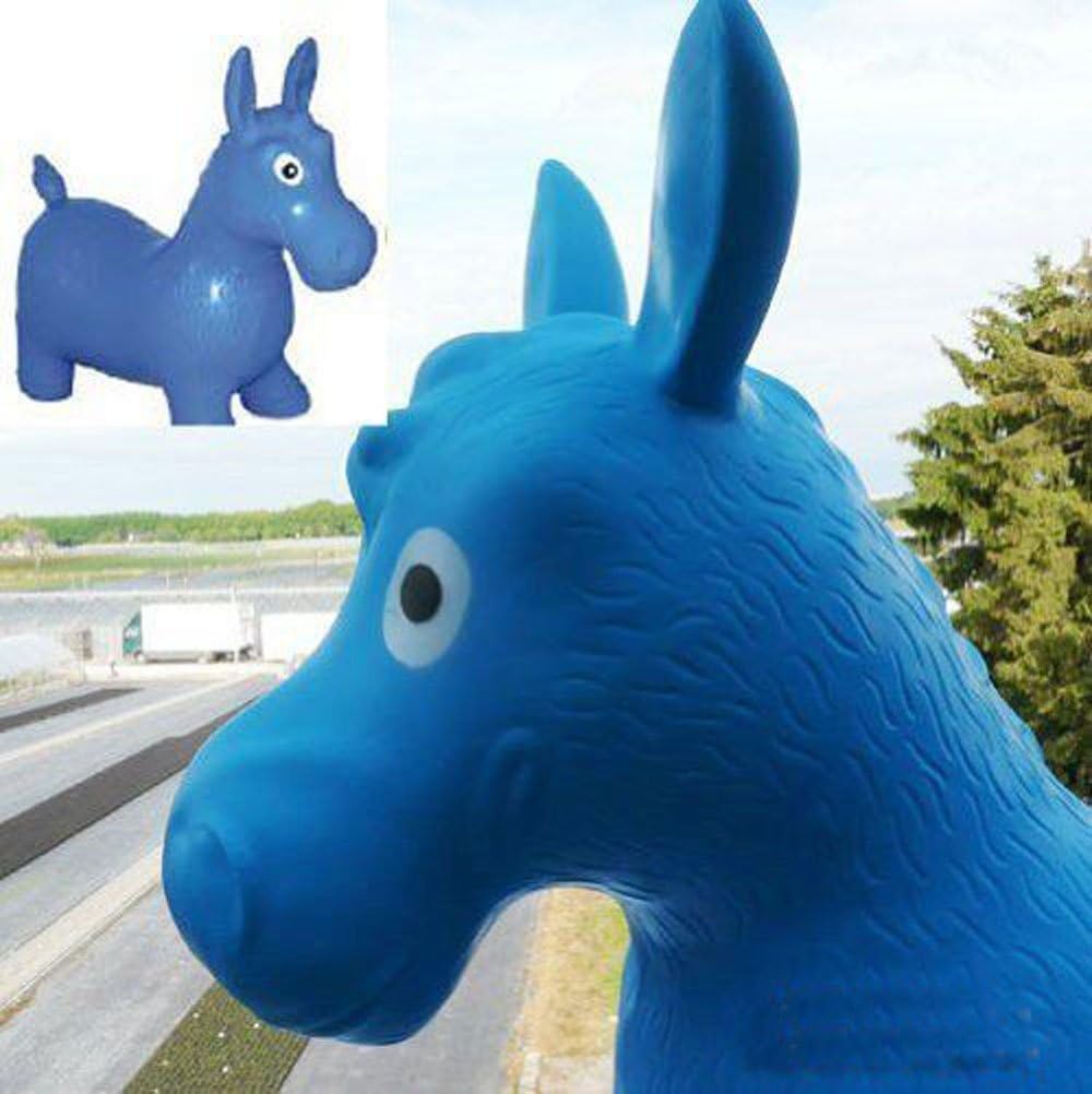 Hopping animal Hopper Bouncy ass donkey horse in Blue Donkey-B