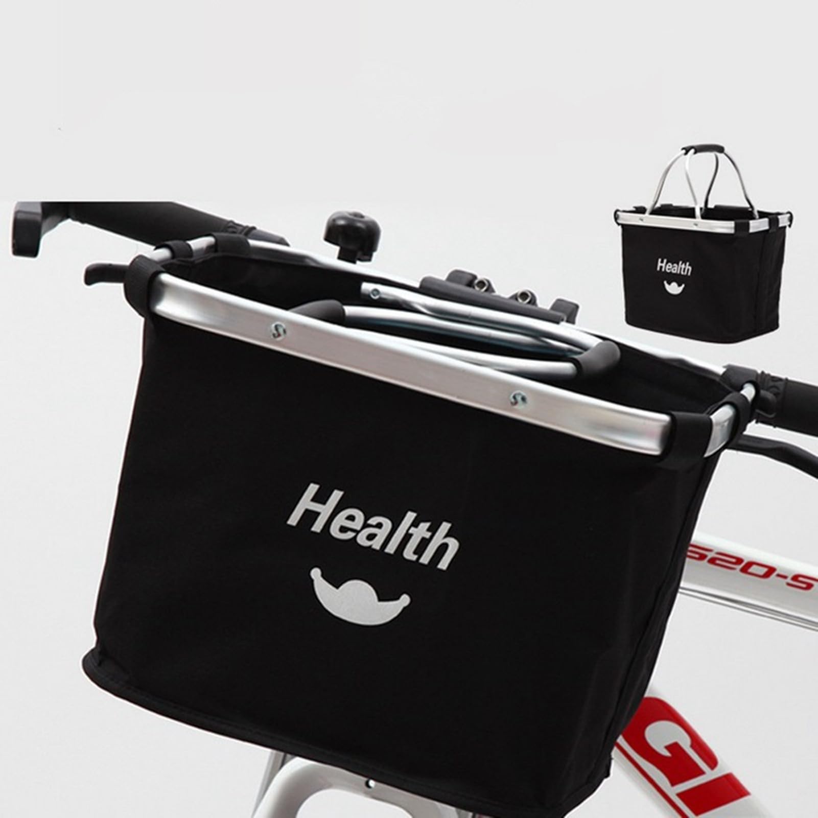 Cesta plegable para bicicleta, Cesta para bicicleta para perros, Fácil instalación Bolsa de cesta desmontable para bicicleta, con adaptador de manillar para perros pequeños, compras, pícnic
