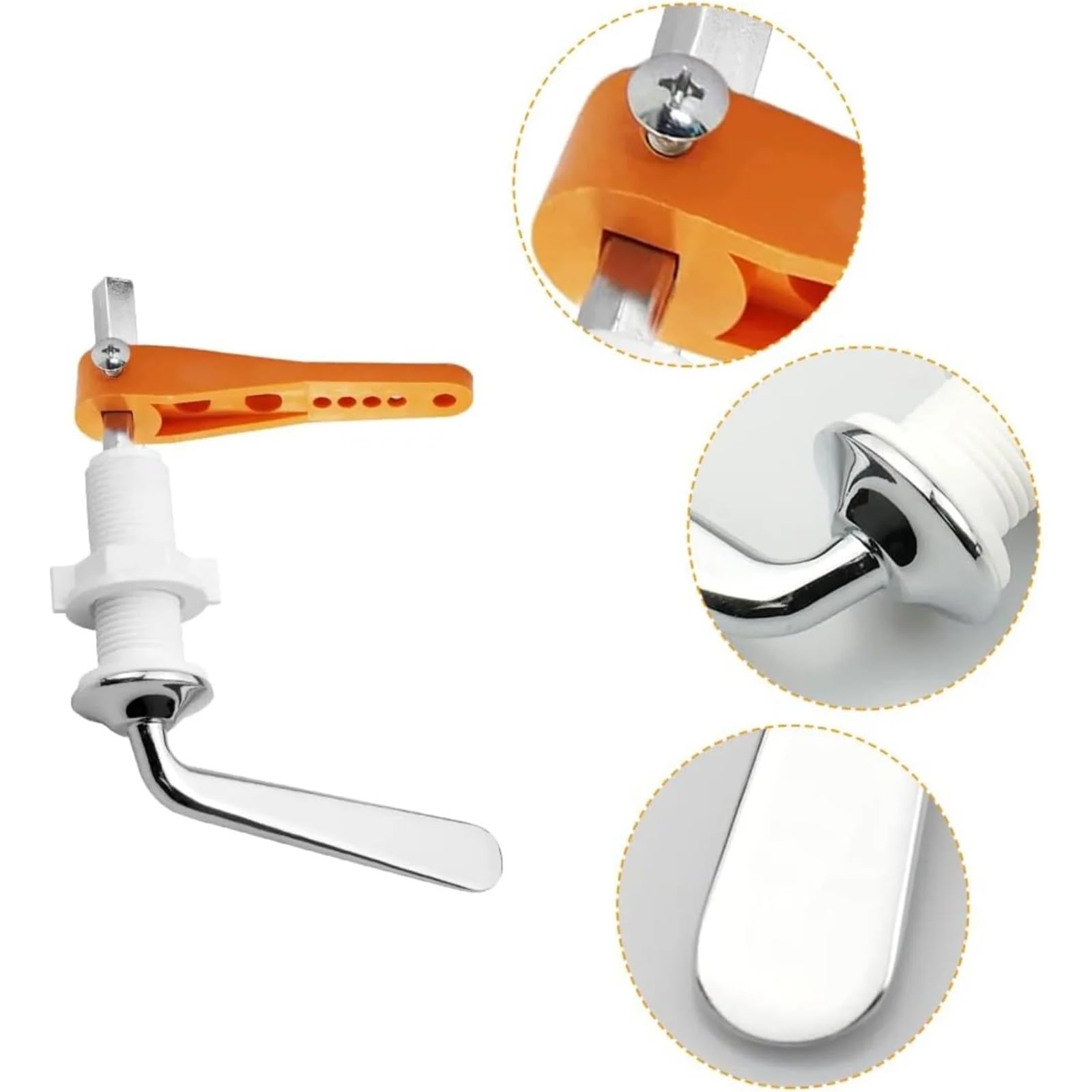 Palanca para Cisterna para Inodoro Manija De Descarga for Inodoro | Palanca Mango ajustable cromado de aleación de zinc