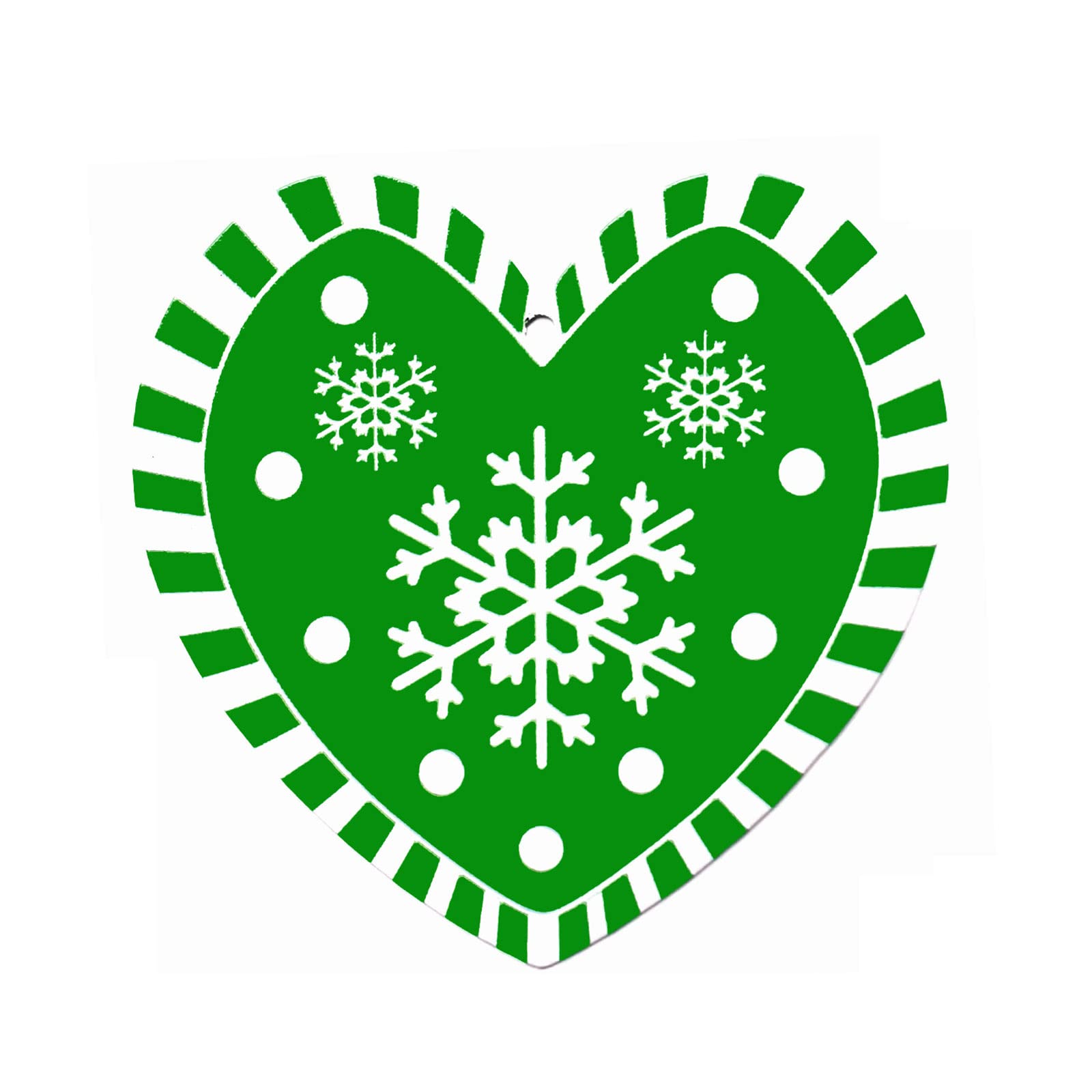 Xinsheinelry Christmas Snowflakes Hanging Decorations Heart-shaped Snowflake for Holiday Home Decoration Metal Made Snowflake Ornaments for Tree