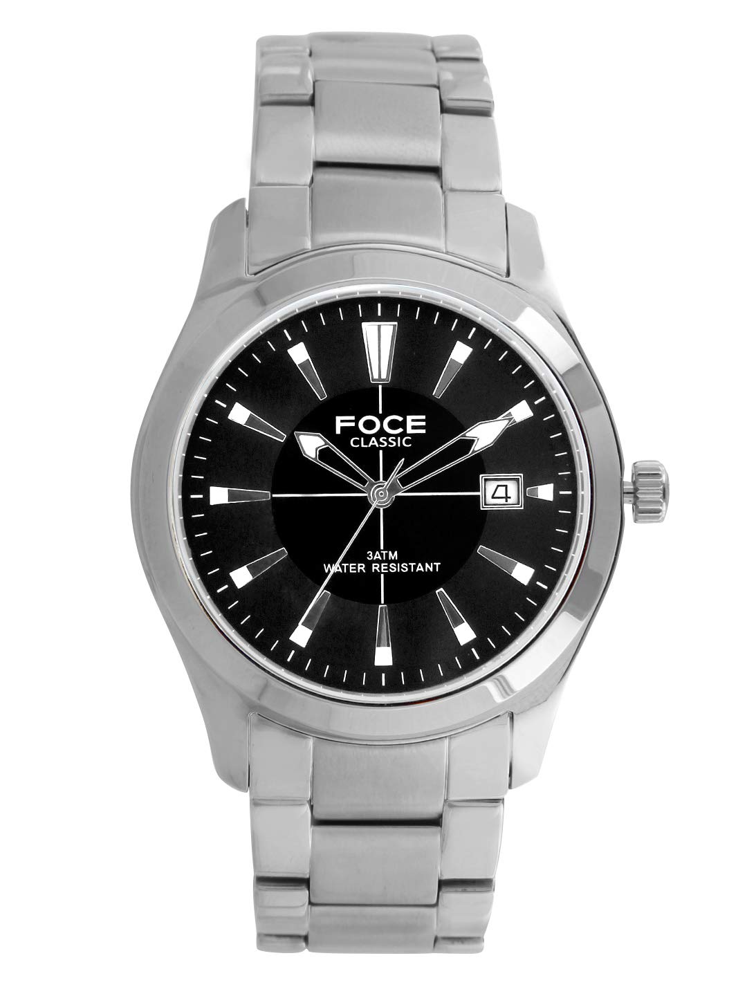 FOCE Multifunction Black Dial Metal Belt Watch for Men-[F724STN-BLACK] (B078Q2QX23) Amazon Price History, Amazon Price Tracker