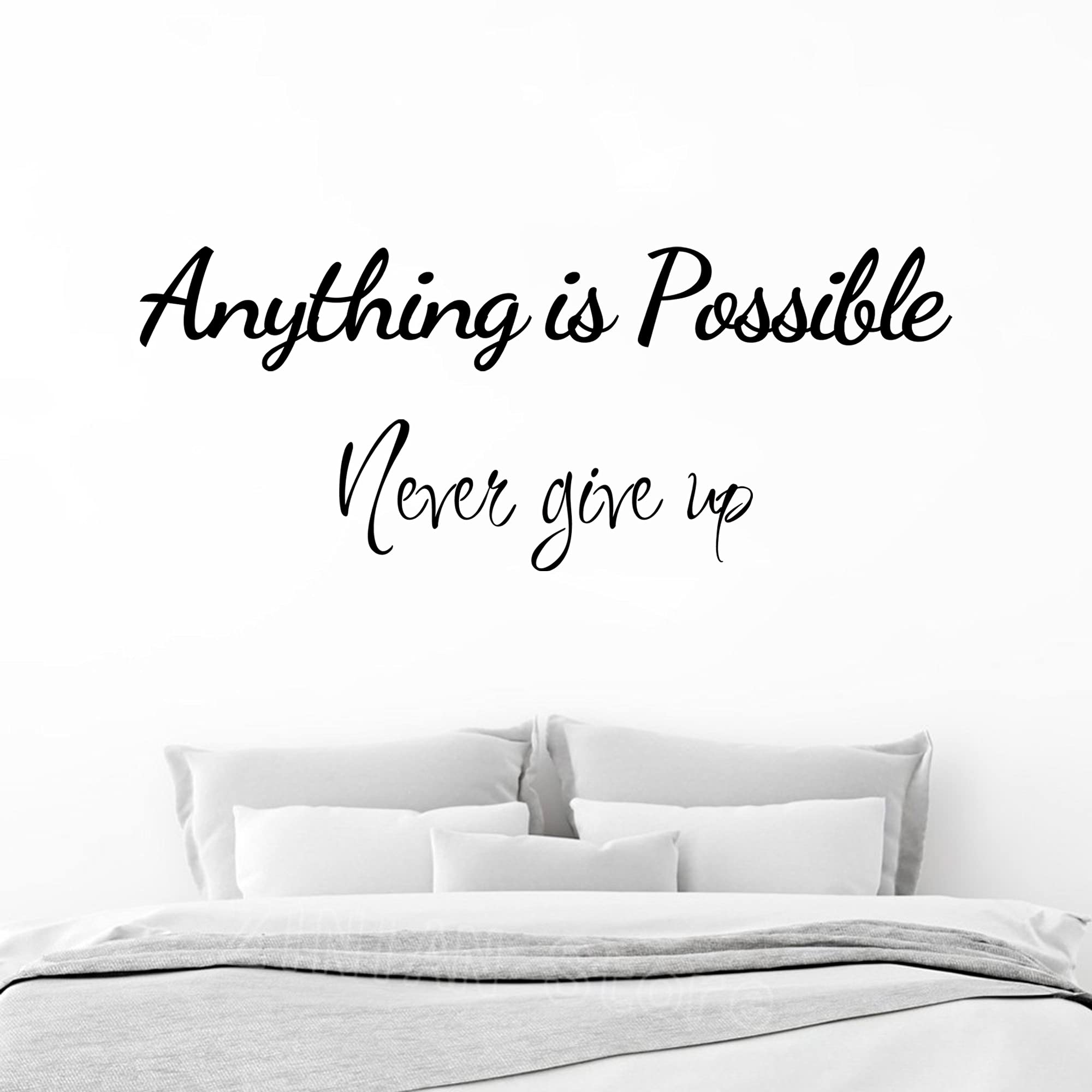 Large Inspirational Quote Wall Decals, Removable Positive Saying Wall