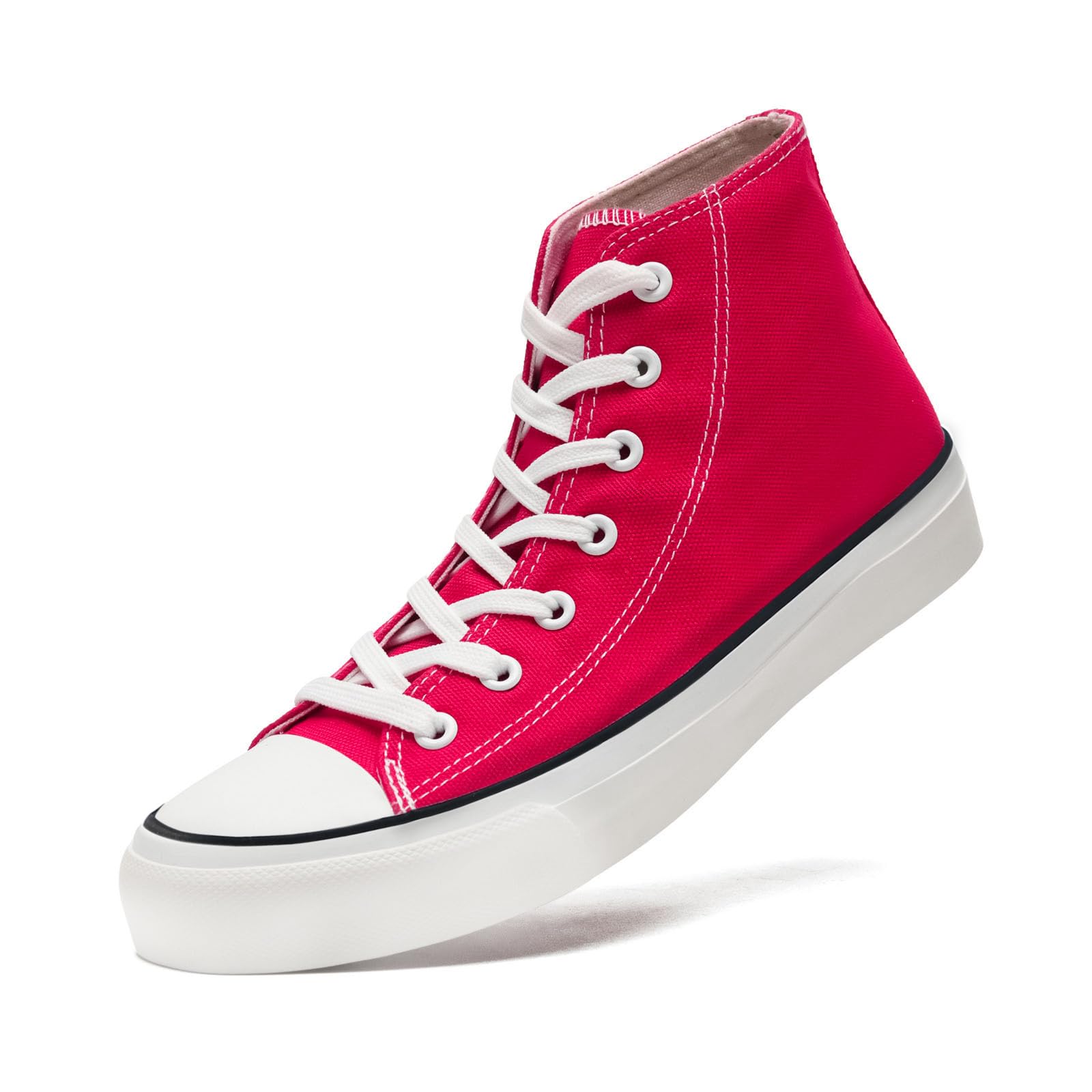 sharllen High Top Sneakers Damen Canvas Stoffschuhe Freizeit Turnschuhe | Leicht Atmungsaktive rutschfest Stoff Schuhe Leinenschuhe Segeltuchschuhe