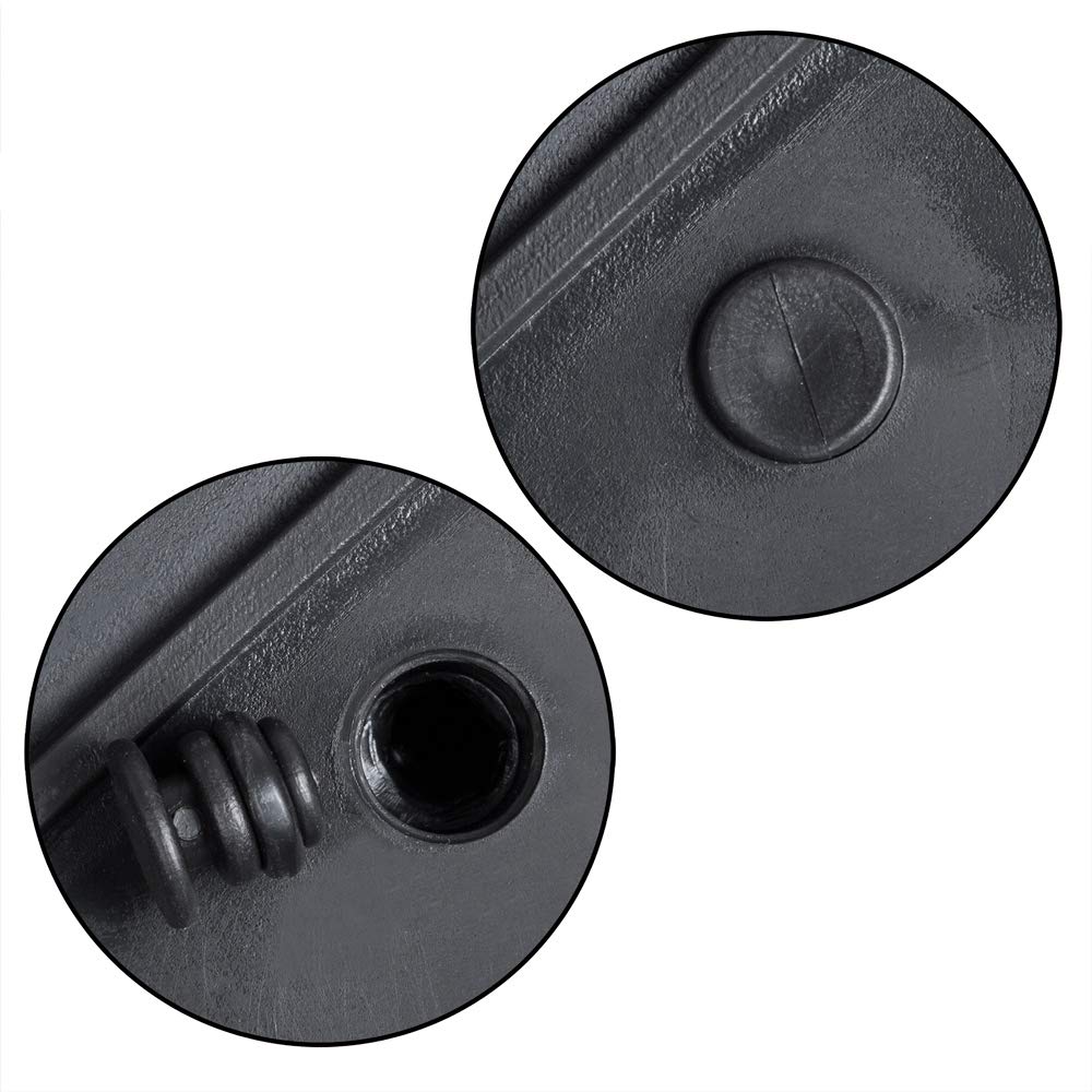 Casaria Set de 3 Pots de Fleurs polyrotin Noir Cache-Pot Pot intérieur évacuation Eau extérieur intérieur bac à Fleurs jardinière