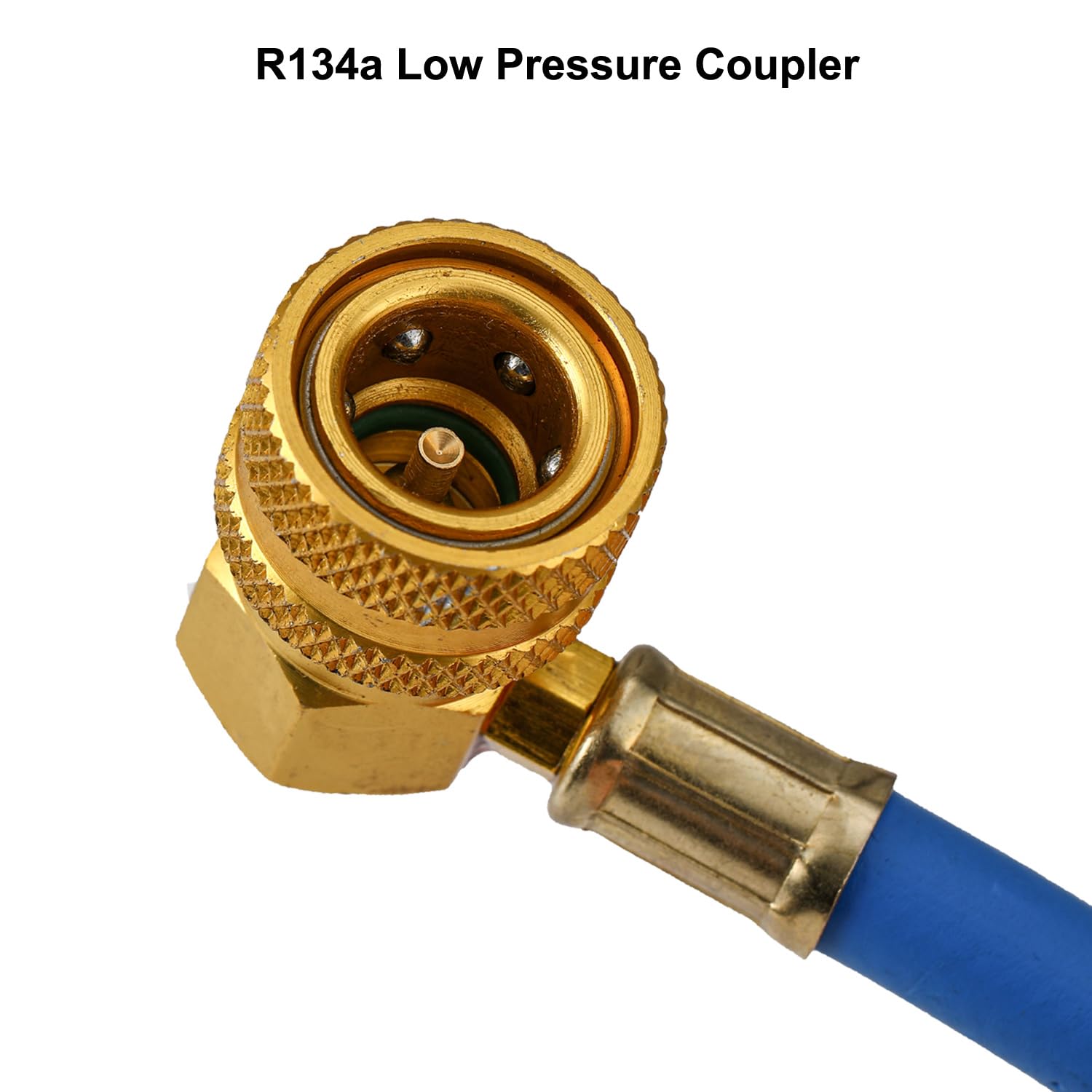Greluma 1 PC Tubo di carica del refrigerante AC R134A, valvola di erogazione del rubinetto apriscatole Acme da 1/2" e tubo di ricarica con manometro, adatto per il refrigerante dell'aria condizionata