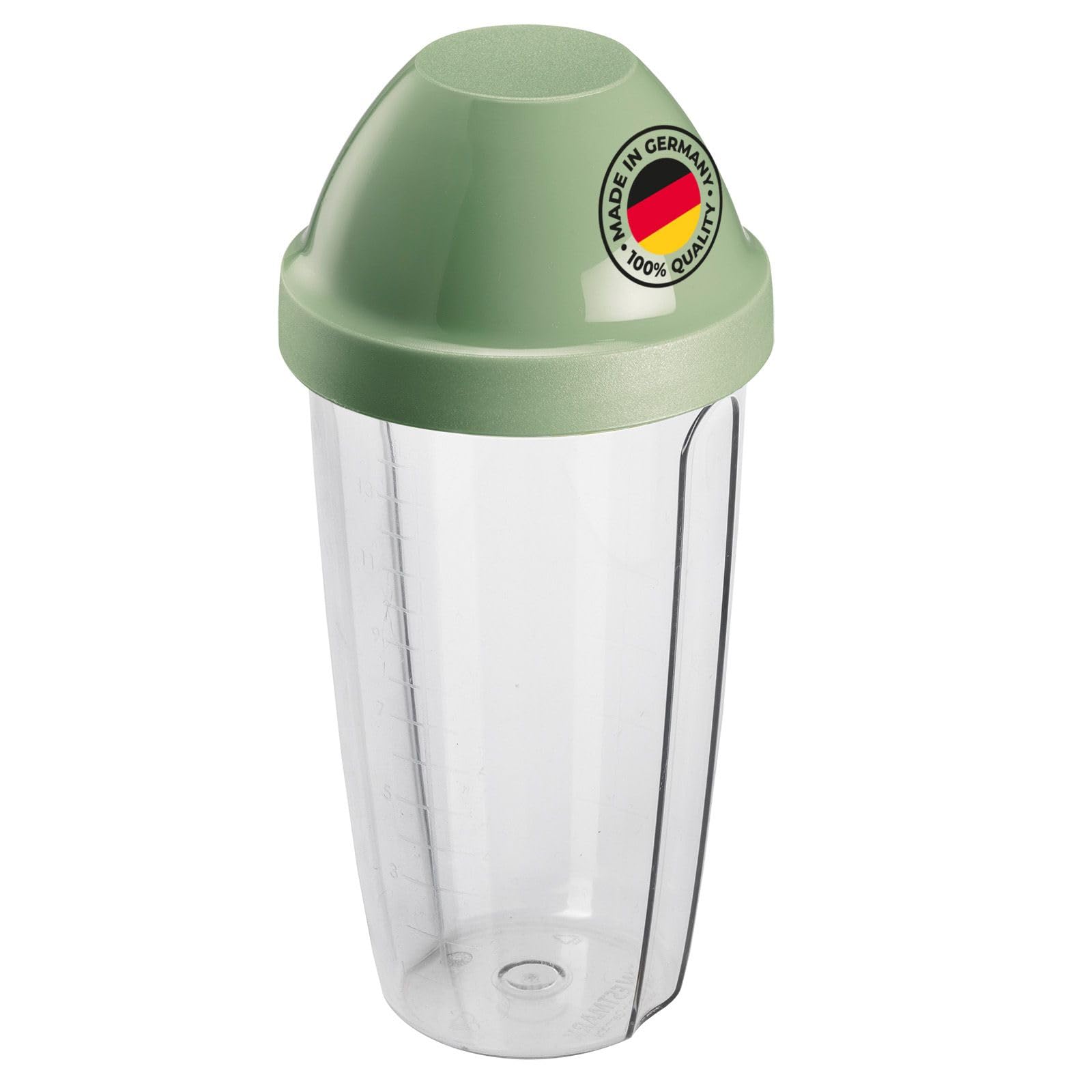 Westmark Colourless Mixing And Shaker Cup With Removable Mixing Disc, Volume: 0.5 L, Height: 18.7 Cm, Bpa-Free, Colour: Clear/Green, 3090227M