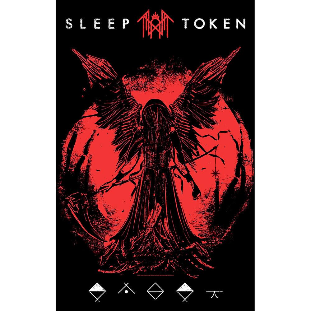 Drapeau Sleep Token decoration murale textile Razamataz Take Me Back to Eden rock