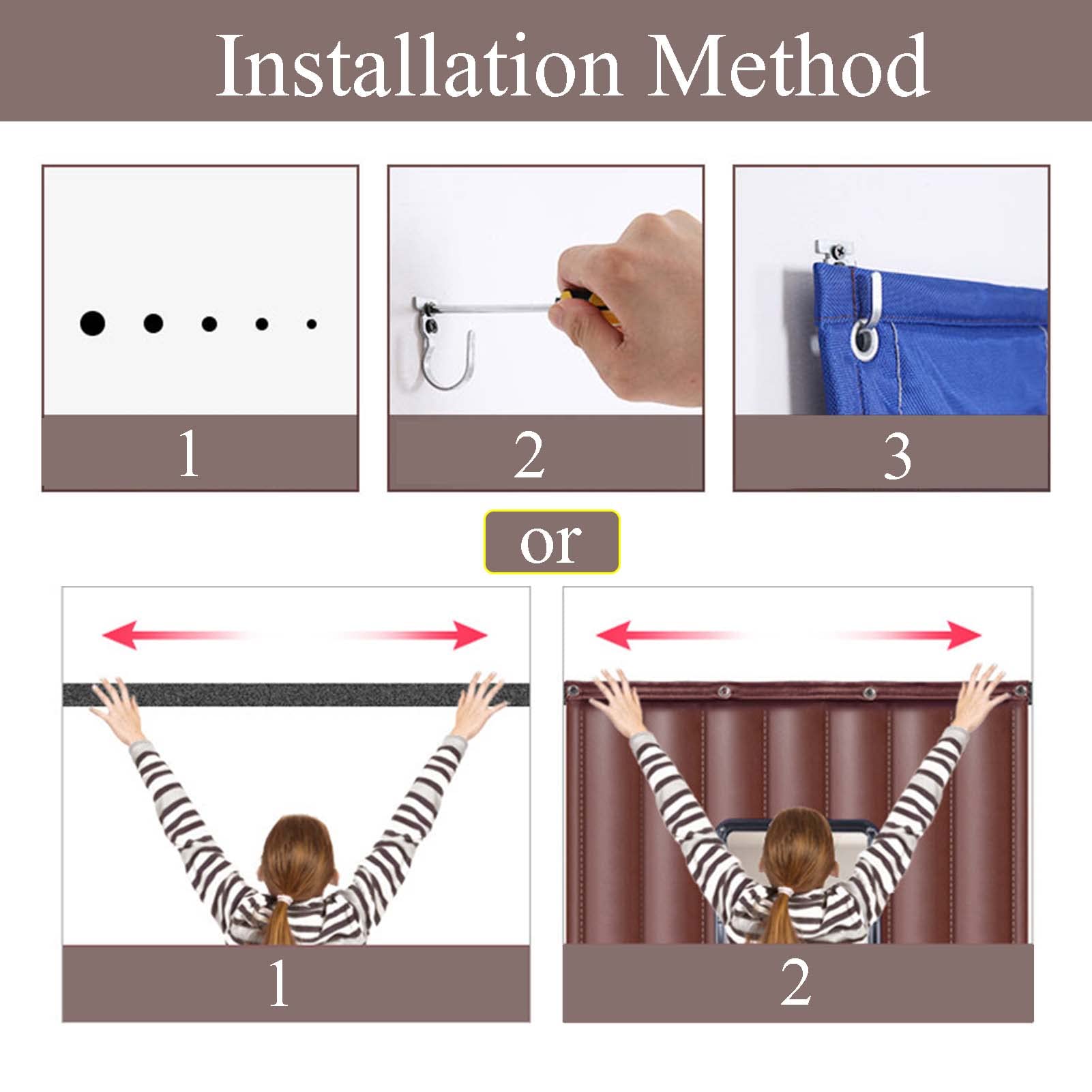 Tenda per porta con isolamento termico resistente, impermeabile, antivento, copertura per ingresso, riduzione del rumore, in pelle PU, schermo per protezione invernale (E 80 cm x 230 cm)