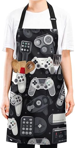 Miniatura 9 de Alice Blue - Delantales de chef de restaurante, delantal de cocina a prueba de agua, delantales con bolsillos para profesores, regalos para chefs