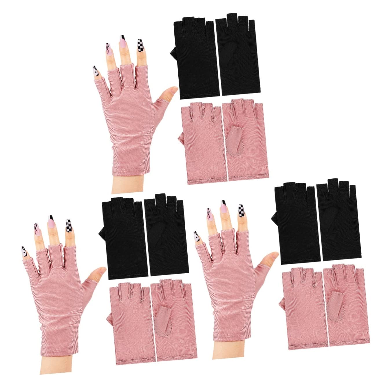 FRCOLOR 6paia Guanti Manicure Antivento Per Protezione Radiazioni Durante La Manicure Per Unghie Gel e Trattamenti Estetici