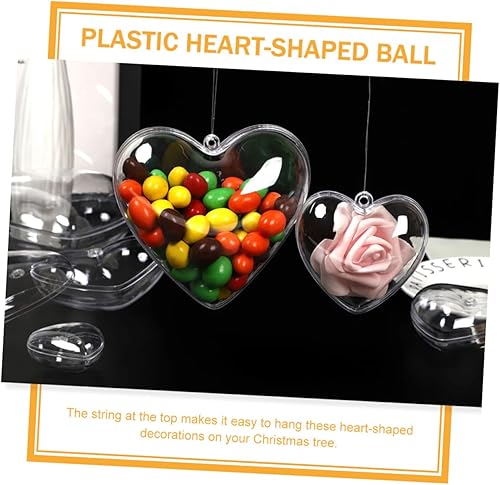 Miniatura 3 de ABOOFAN 12pcs Transparent Love Box Glass Ornaments Clear Christmas Ornaments Christmas Decor Christmas Baubles Christmas Clear Baubles Fillable