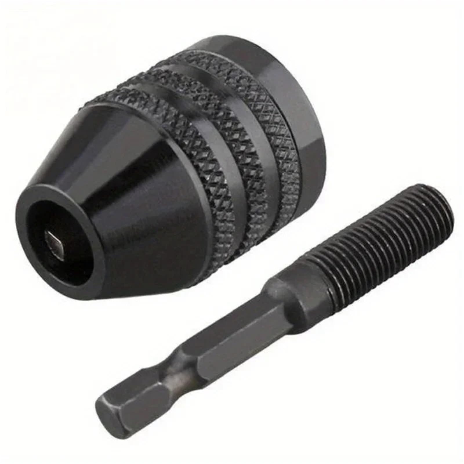 Atxyaa One Color Keyless Drill Collet Chuck Conversion Tools, Keyless Conversion Chuck Adapter, 1/4-Inch Hex Shank Drill Drill Bit Set(0.6-8.0Mm)