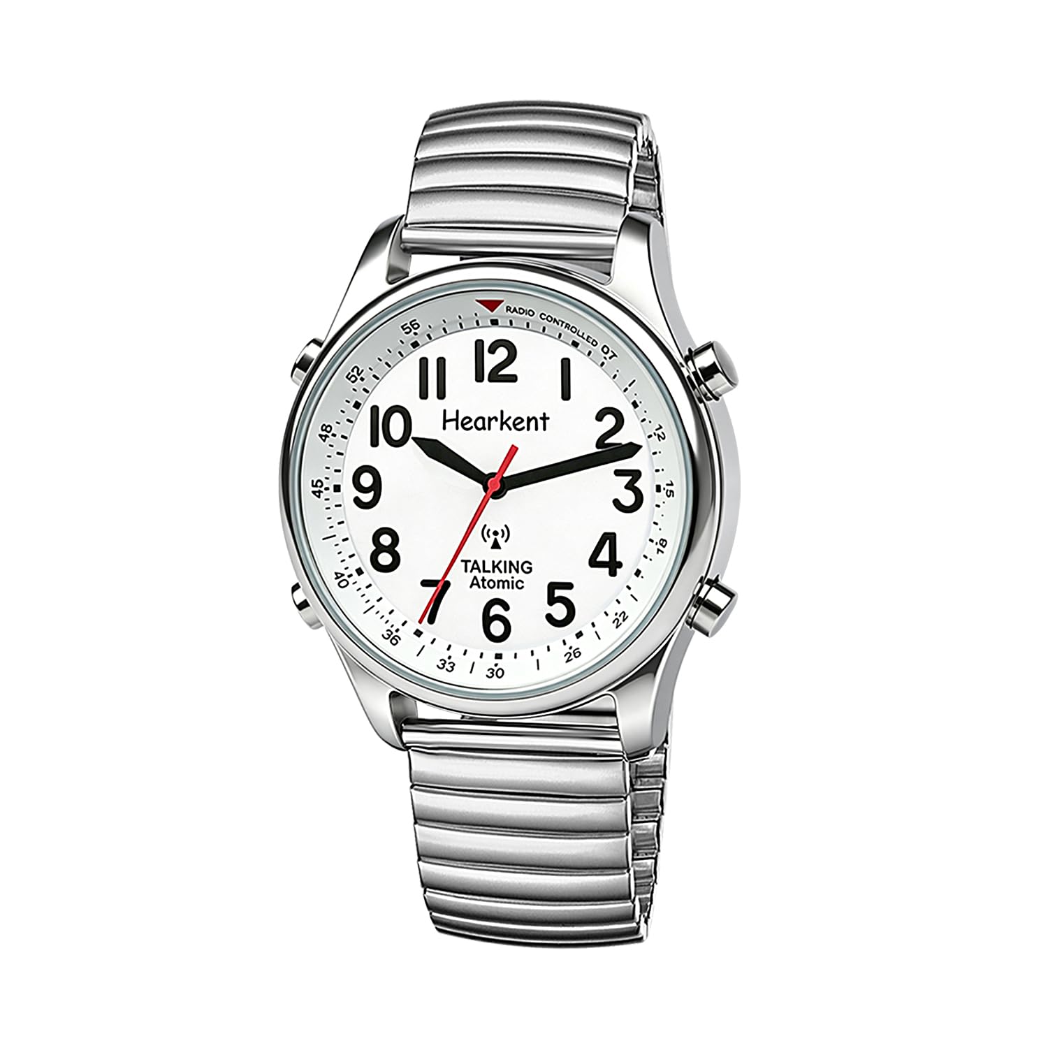 Hearkent Atomic British English Talking Watch for Blind or Visually impaired or Low Vision People Man and Woman Size (Expansion Siler, Woman)