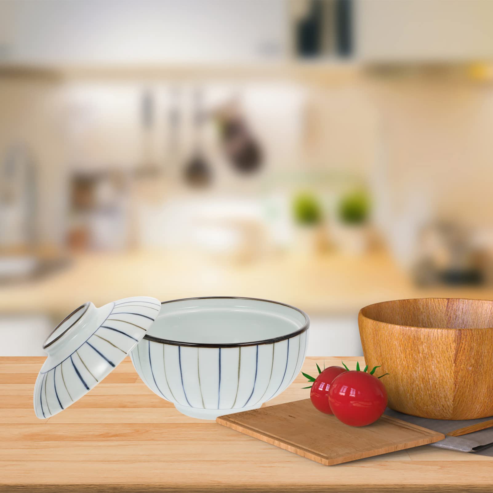 Porcelanowe miski do ramenu Pojemniki na żywność Pojemnik na jedzenie Pojemnik na jedzenie 3 szt. Wyśmienite jedzenie Serwowanie salaterki Ceramiczna zupa Ryż Miska na makaron do domu Miski ryżu Japoń