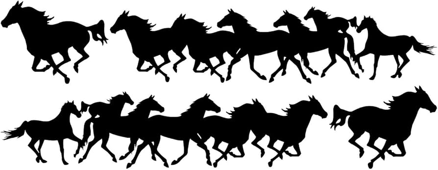 2X Tennessee Walker Horse Decal Stickers - 7x10 Inch Black 3M Vinyl For Truck & Trailer