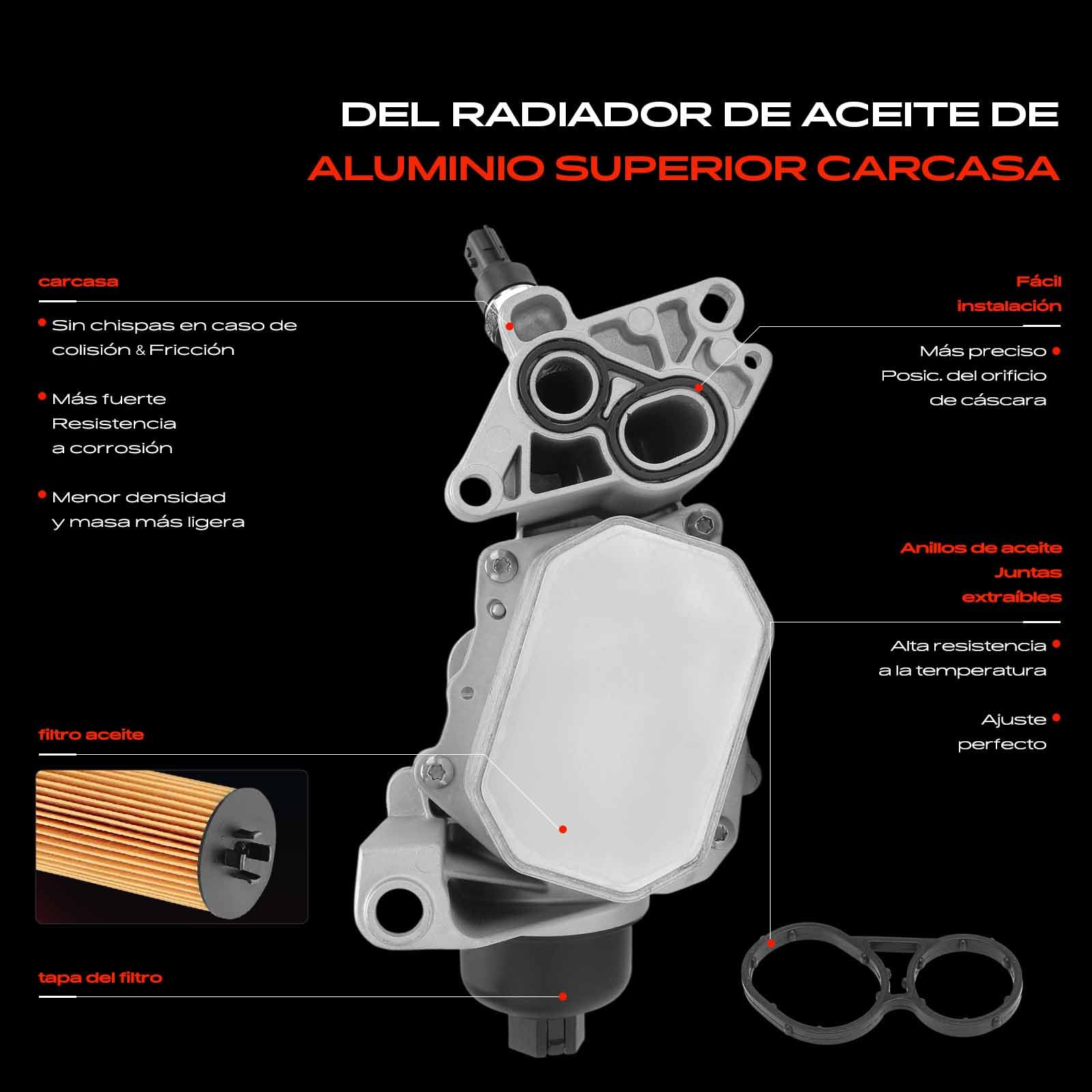 Frankberg Filtro de aceite del enfriador de aceite 8200709764 | Compatible con: Autobús Master II JD, Plataforma/chasis Master II ED/HD/UD, Caja maestra II FD