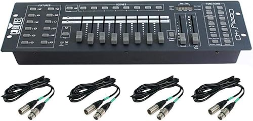 Chauvet DJ OBEY40 Obey 40 DMX-512 Controlador de luz universal con cables de 10 pies y 25 pies