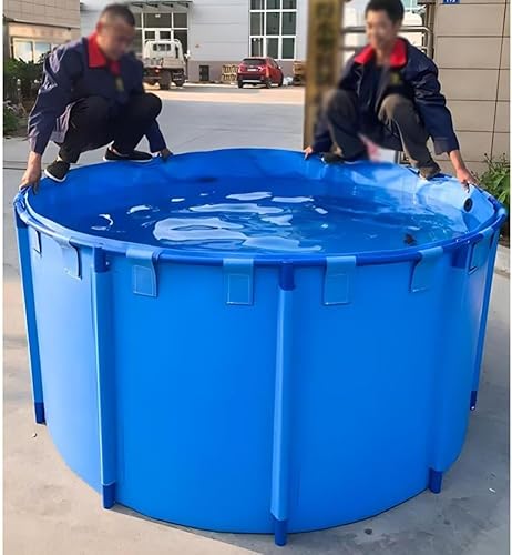 Miniatura 4 de Estanque de peces de lona con marco de PVC, sobre el suelo, estanque de peces de 6.5 pies x 3 pies, tanque de acuicultura portátil para cultura Koi,