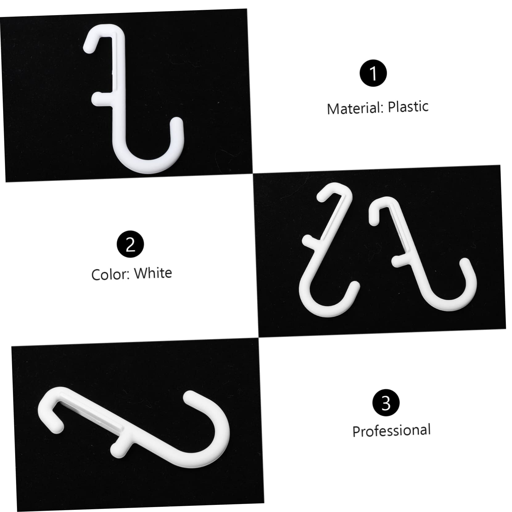 ULTECHNOVO 7pcs Plastic Pegboard Hooks Strong Easy to Install Versatile Storage Hooks for Tools Cables