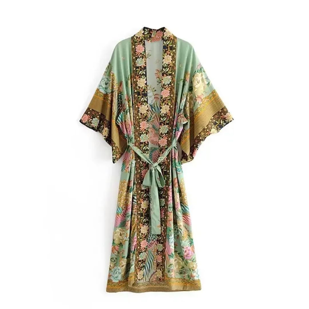 Kimono d'été pour femme avec manches chauve-souris de plage bohème pour bikini
