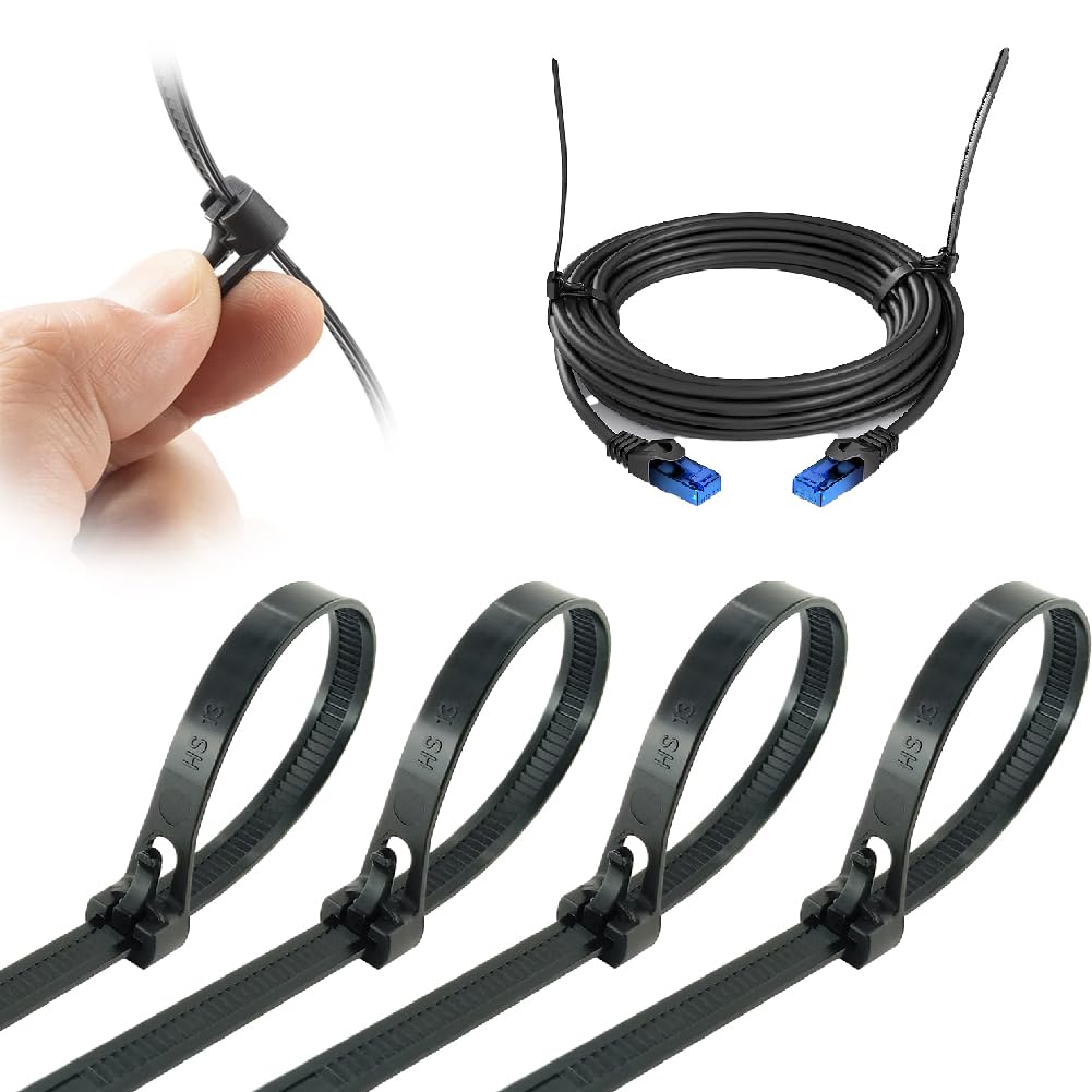 Reusable Cable Ties,Cable Zip Tie, (300mm x 7.6 mm)(12 Inch, Pack of 12),Big Size Self-Locking Cable Organizer,Heavy Duty Nylon Wire Organizer Cable Tie (B0D41LWK7J) Amazon Price History, Amazon Price Tracker