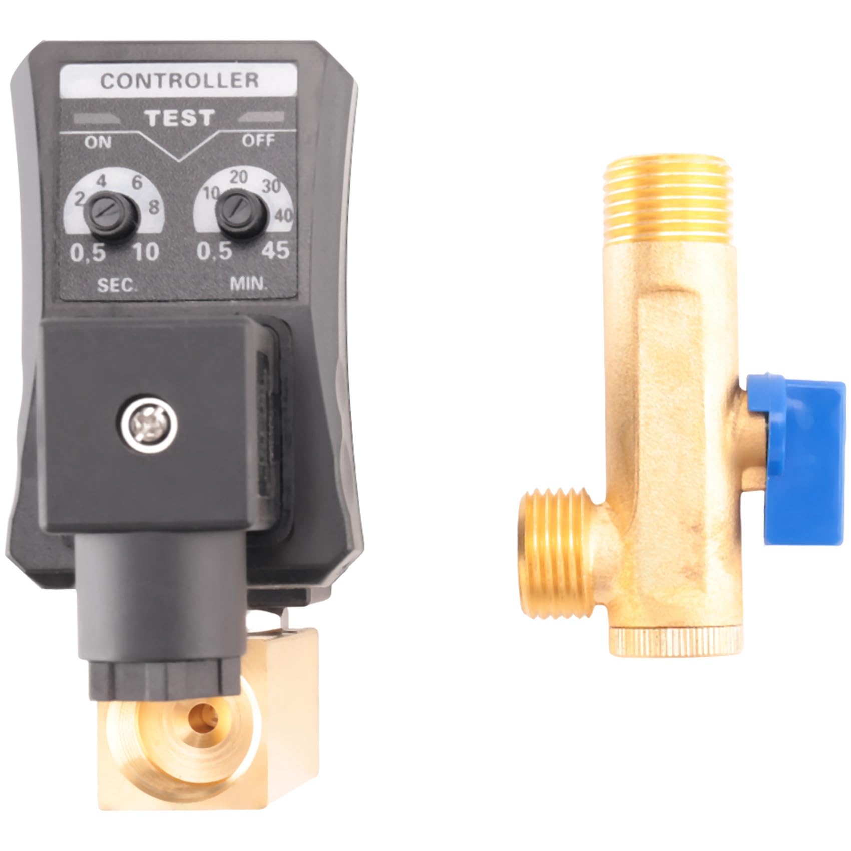 Udsknv[Ksl Black&Gold Mvosjfie G1/2 Dn15 230V Automatic Timed Water Tank Electronic Timed Drain Valve For Air Compressor Condensate Management Easy Install