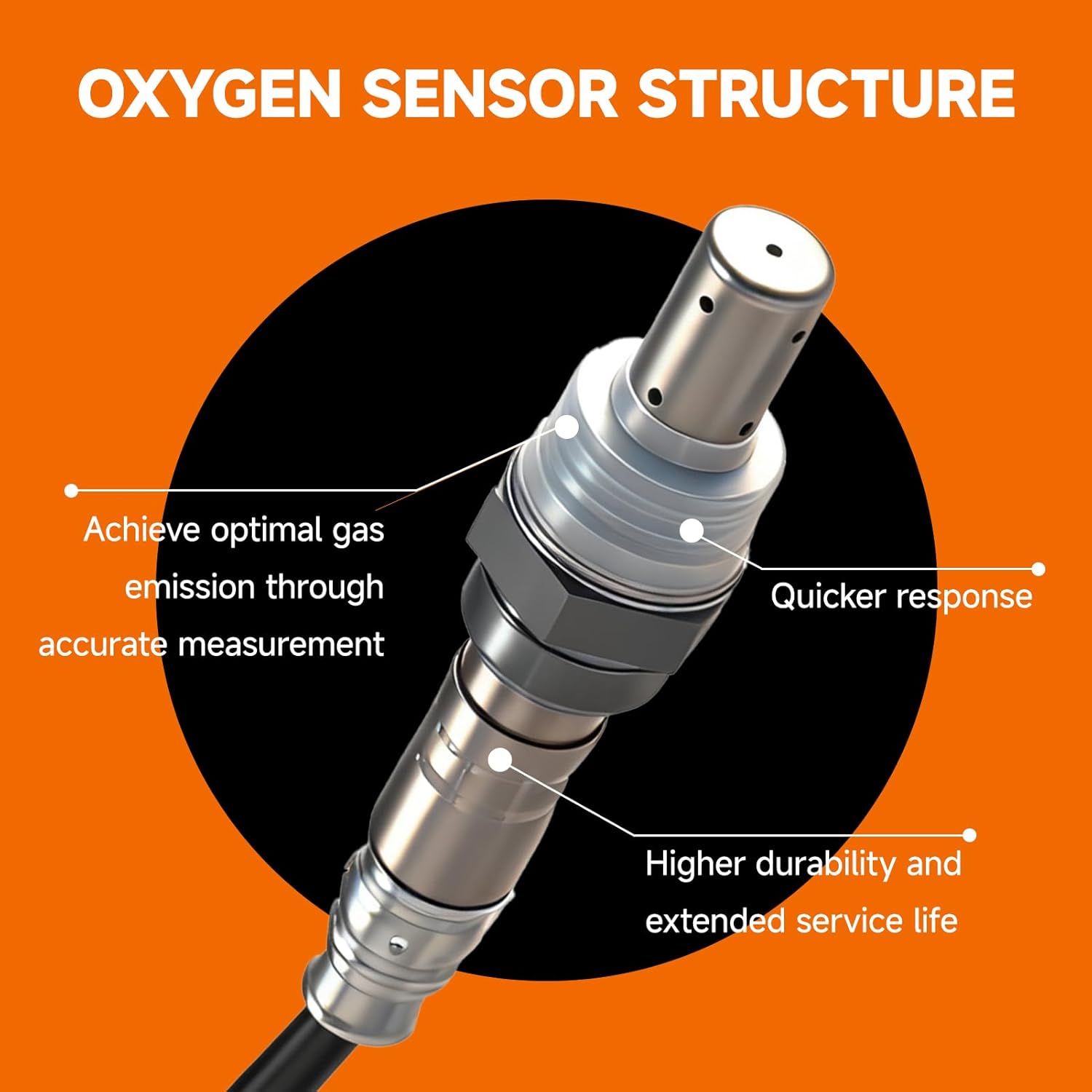 Upstream & Downstream O2 Sensor Set |Direct Replacement OE 234-9042 &234-4261 |Oxygen Sensor Compatible with Lexus ES300 ES330 Camry, with Toyota Camry Solara V6-3.0L 2002-2008 WITH GLOVES