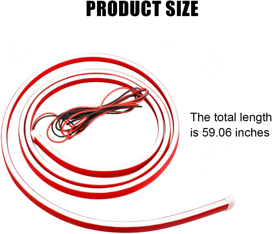 59 Inch LED Hood Running Light Strip for Vehicles, Ice Blue image 2