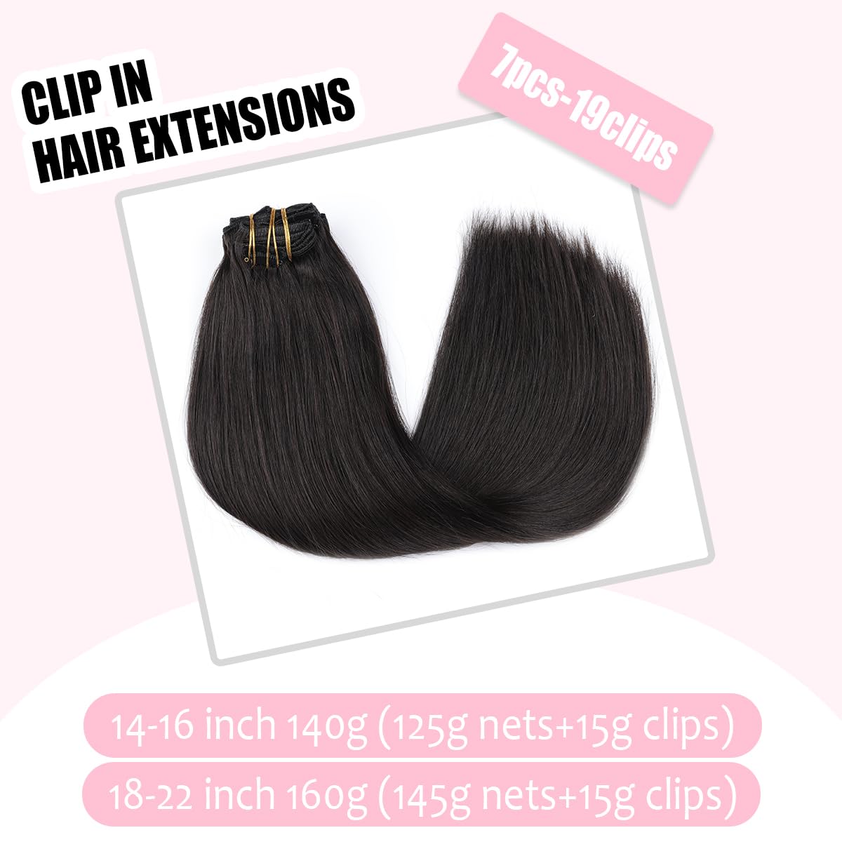 SURNEL Extensiones Clip Pelo Natural 100g 35cm 6 Piezas Castaño Chocolate Extensiones De Clip De Humano Real Extensiones Pelo Natural Remy (C#4-35cm) — view 69