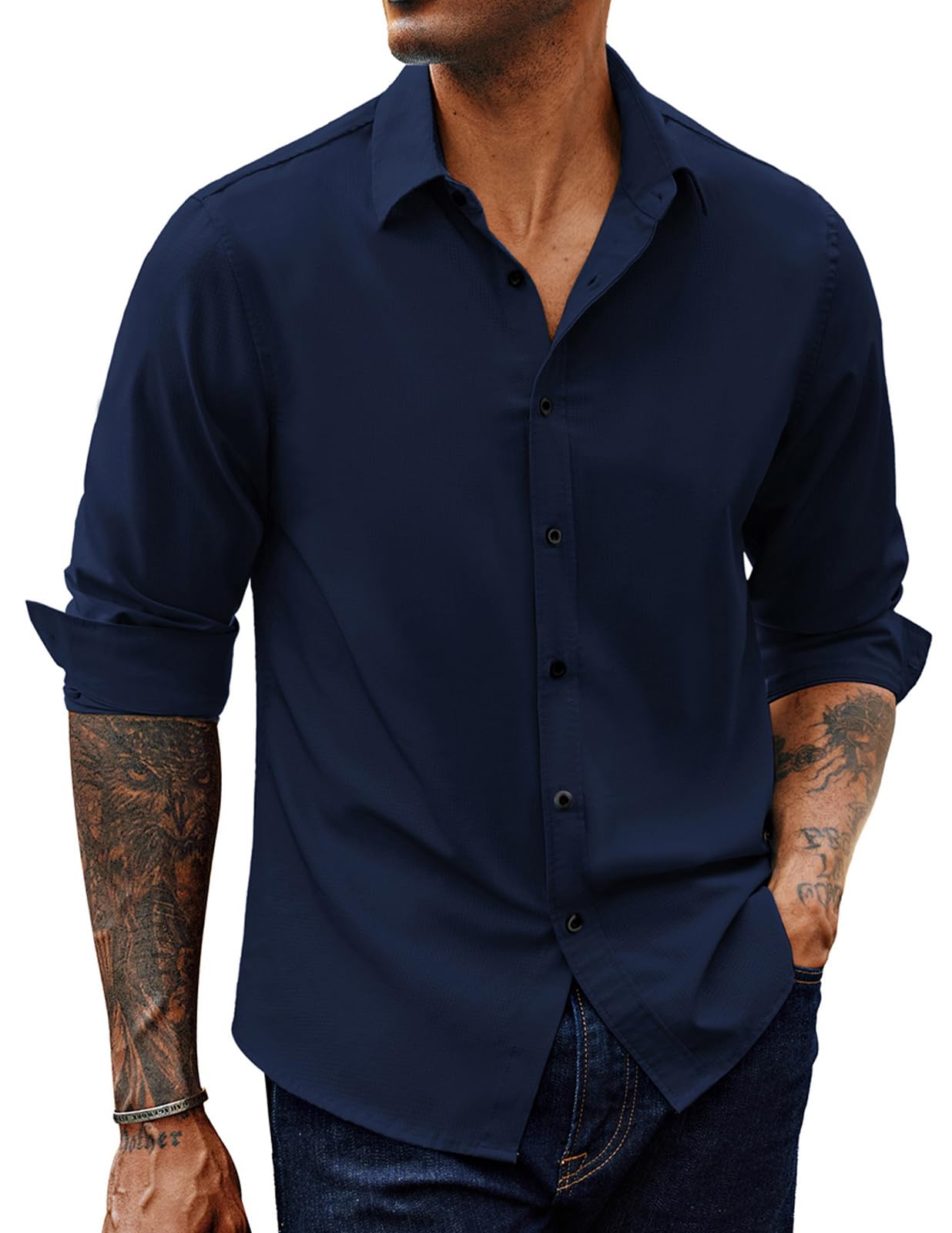 PJ PAUL JONES Herren Hemd Hemden Regular Fit Freizeithemd Bügelleichte Modern Businesshemd