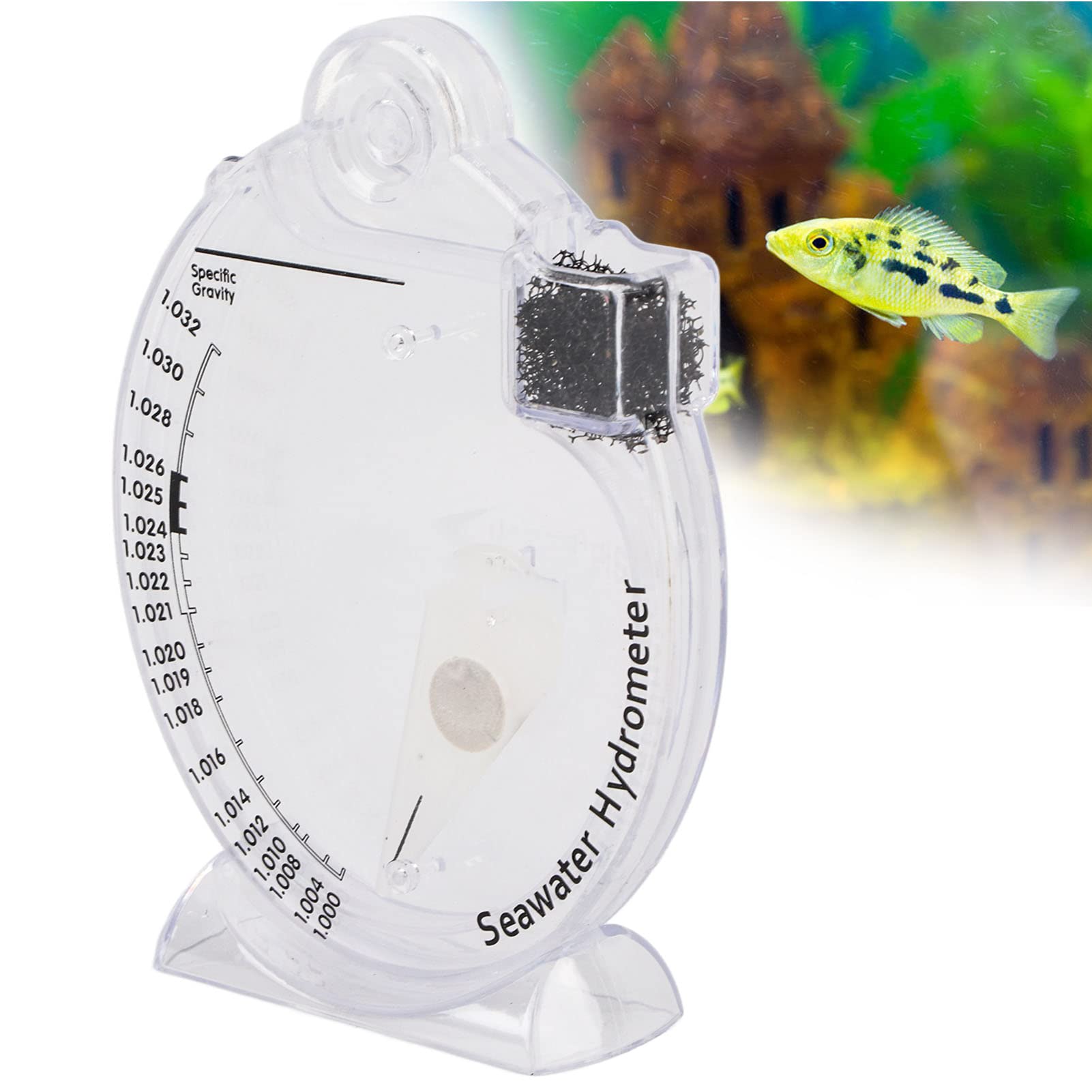 HappyFish H-018 Meerwasser-Salzgehalt-Refraktometer – Aquakultur-Salzwasser-Dichtemessgerät für Genaue Salzgehaltstests (HD-T-H018)