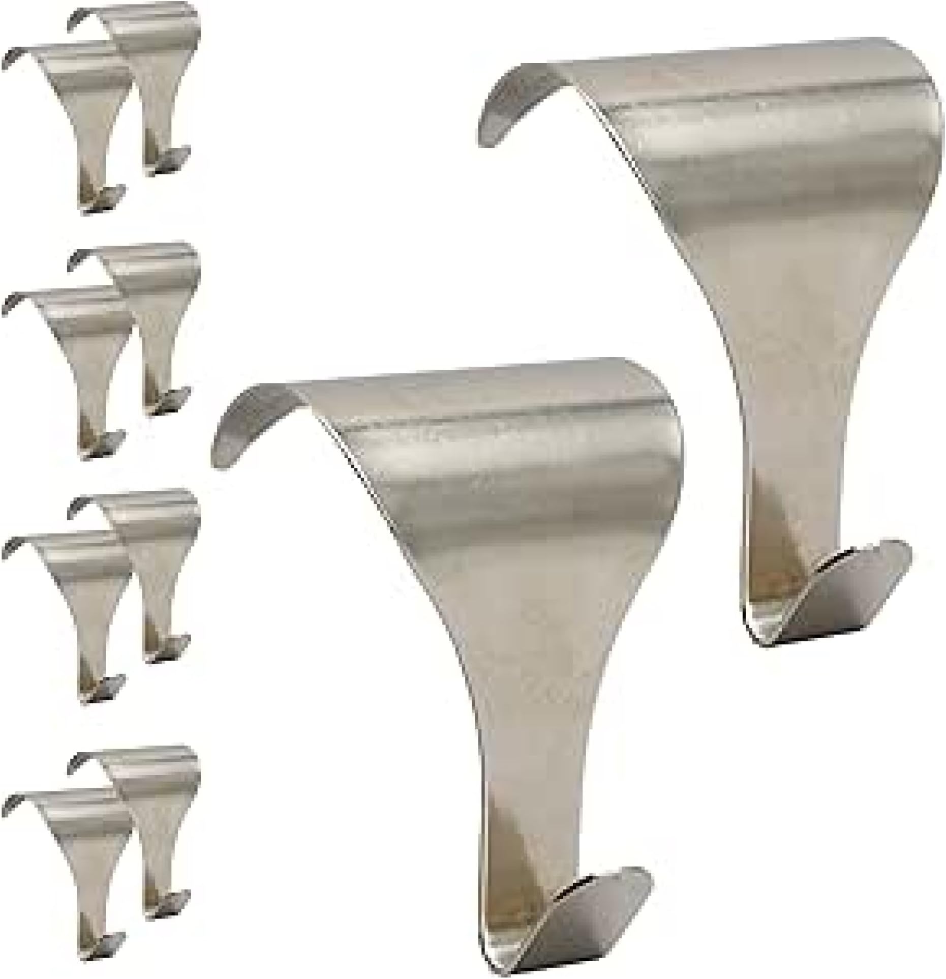 EAI Moulding Hook for Dado Picture Rail - 3.2 x 4.8cm, Pack of 10 | Polished Chrome Moulding Picture Rail Hook to Hang Picture Frames & Protect Walls | Home Decor