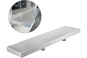 VEVOR Concession Shelf 48L x 12W Inch Stainless Steel Drop Down Folding Table