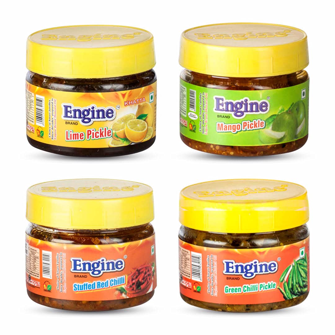 Engine Home Made Achar Combo of Khatta Lemon(200g), Mango Pickle(200g), Stuffed Red Chilli(200g), Green Chilli(200g) (B09B4D9Y2W) Amazon Price History, Amazon Price Tracker