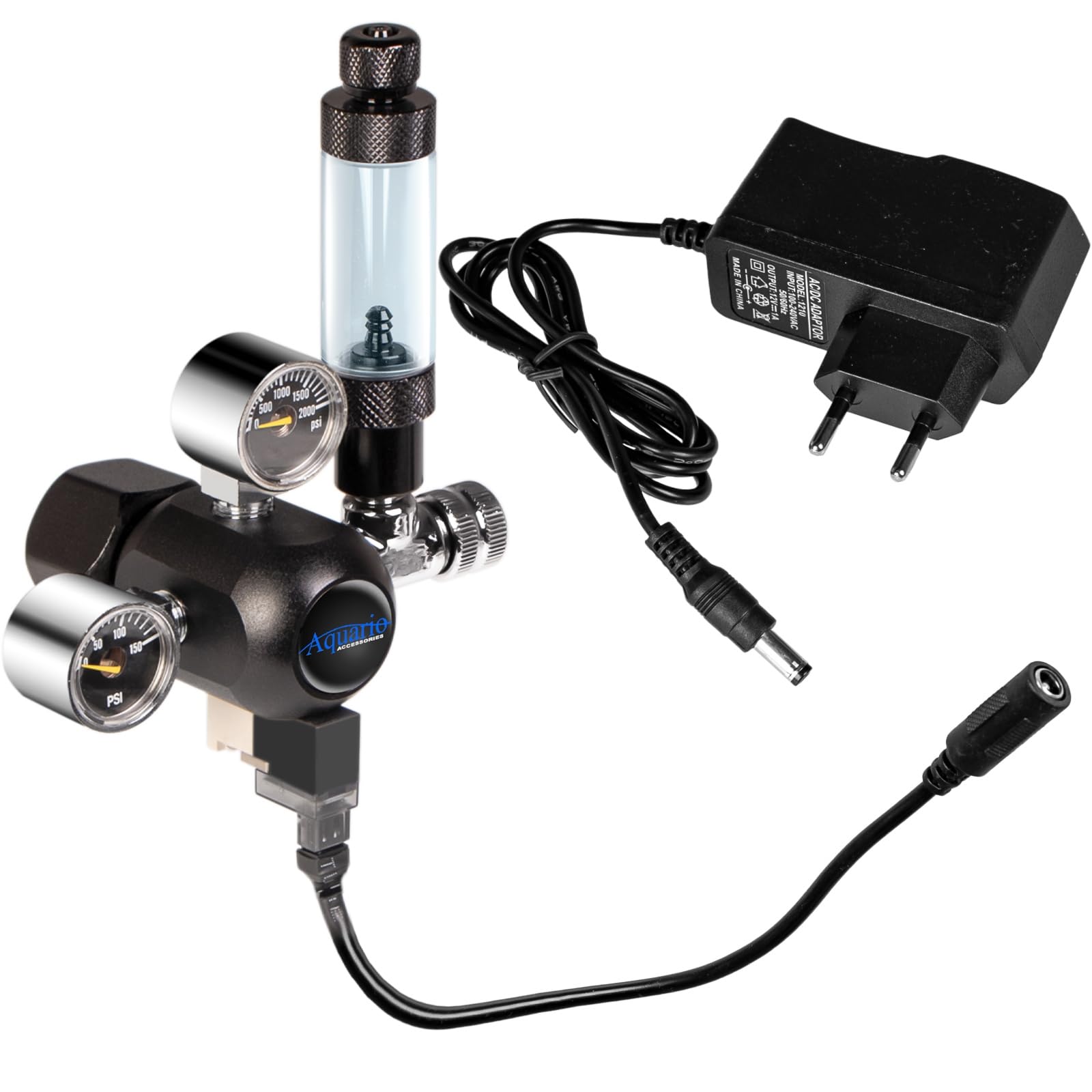 Aquario Professional 2.0 - Komplettes CO2-Set mit Elektroventil und 5L Flasche für Aquaristik: Präzisionsdosierung, Hochwertiger Diffusor, Einfache Installation