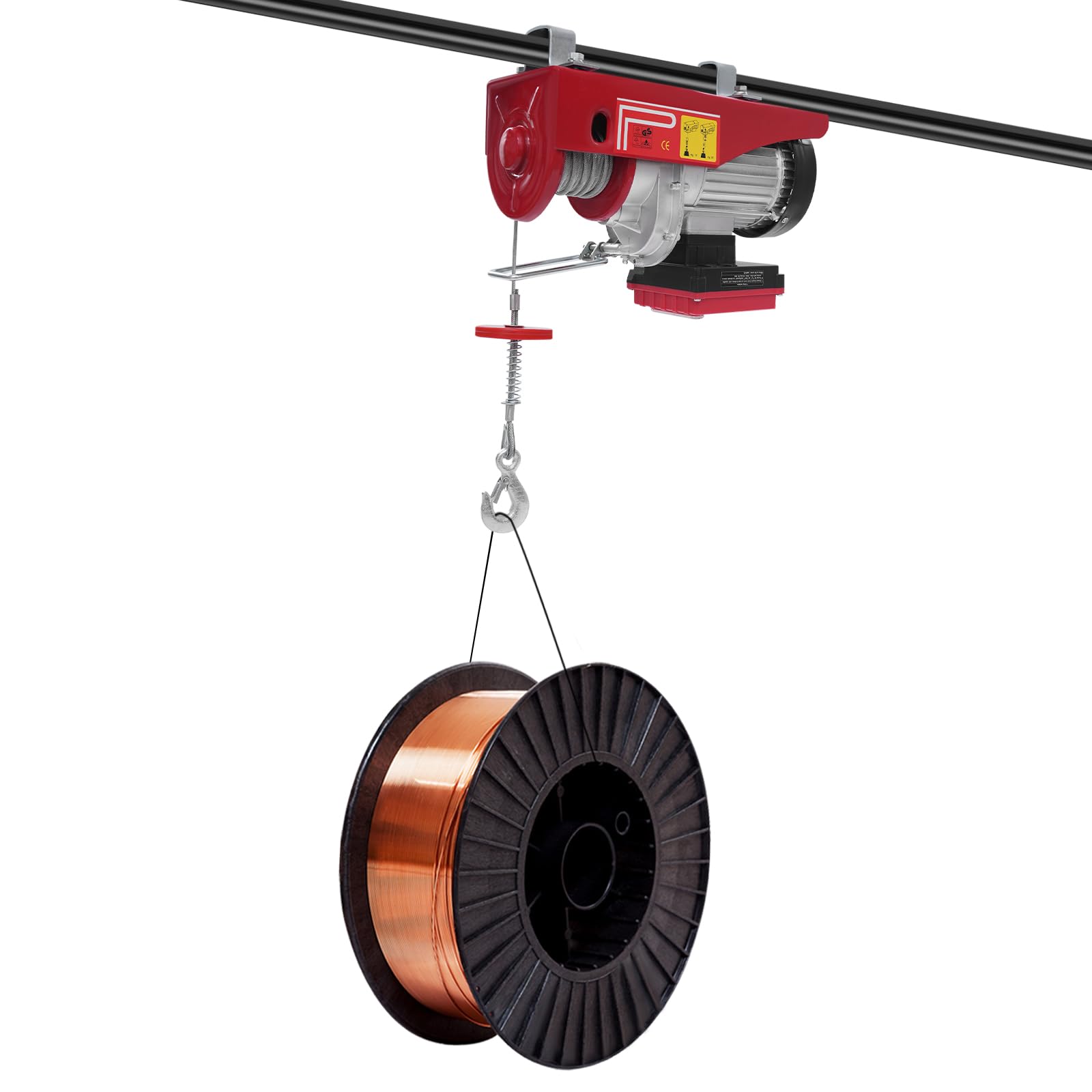 Elektrische Seilwinde, Seilzug Seilhebezug Motorwinde Flaschenzug Elektrohebezeug Flaschenzug Hebezug, Elektrischer Kettenzug mit Kabel Fernbedienung