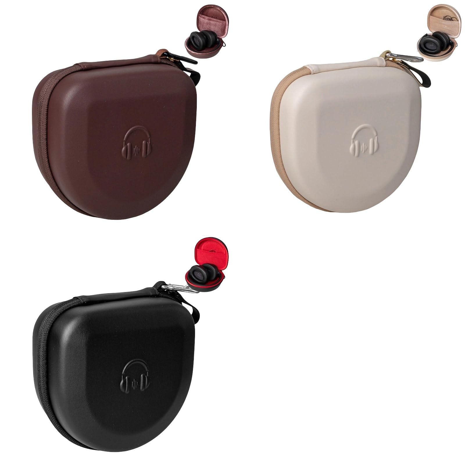 Étui de rangement pour écouteurs à fermeture éclair, organisateur de transport sur l ' oreille, pochette compacte, clip pour à, emballage de voyage quotidien sur l ' oreille, organisateur coque de