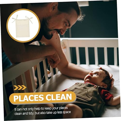 Miniatura 4 de Operitacx Bolsa de almacenamiento colgante Organizador de pañales Accesorios de cuna Multifuncional Bolsa colgante de noche de juguete